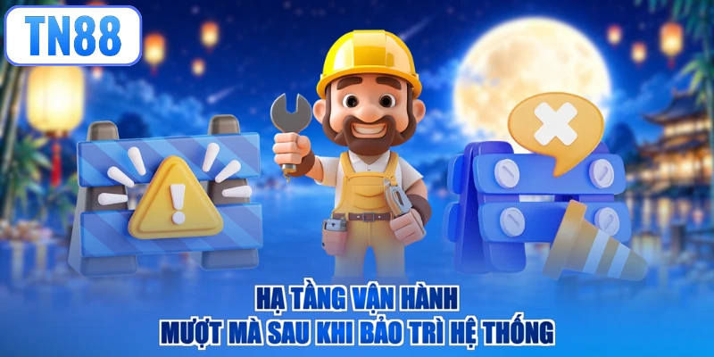 Hạ tầng vận hành mượt mà sau khi bảo trì hệ thống