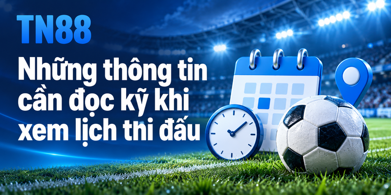 Những thông tin cần đọc kỹ khi xem lịch thi đấu